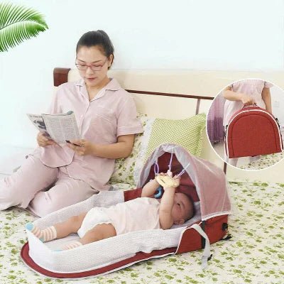 Berceau de Voyage - BabyNest™ - Rouge - BEBE PREFERE